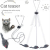 1pc Cat Toy Stick Feather Wand With Bell Mouse Cage Toys Plastic