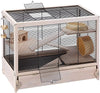 Hamster habitat cage hamster villa sturdy wooden structure black(US