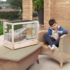 Hamster habitat cage hamster villa sturdy wooden structure black(US